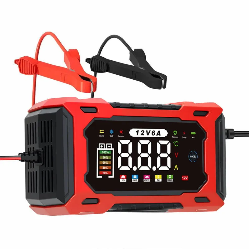 Aless™ Professional 12V 6A Smart Lead-Acid Charger